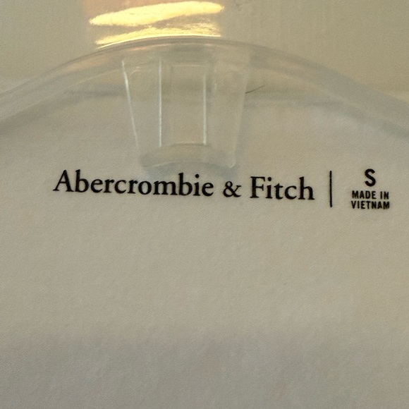 Abercrombie Short-Sleeve White Cotton-Blend Seamless Fabric Sweetheart Bodysuit - Picture 2 of 2